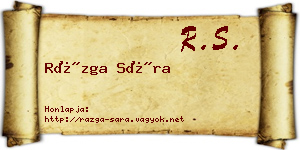 Rázga Sára névjegykártya